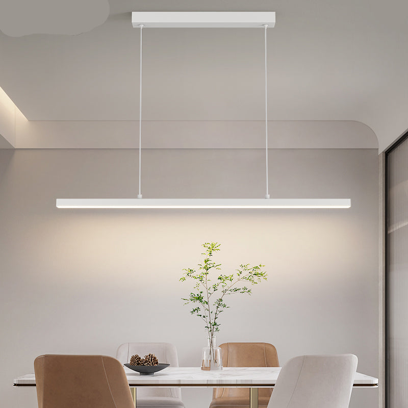 Linear LED Pendant Light, Wood Effect and Iron, 3000K