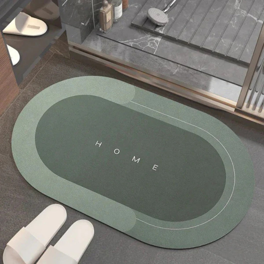 Non-Slip Quick Dry Bath Mat, Rectangular or Oval