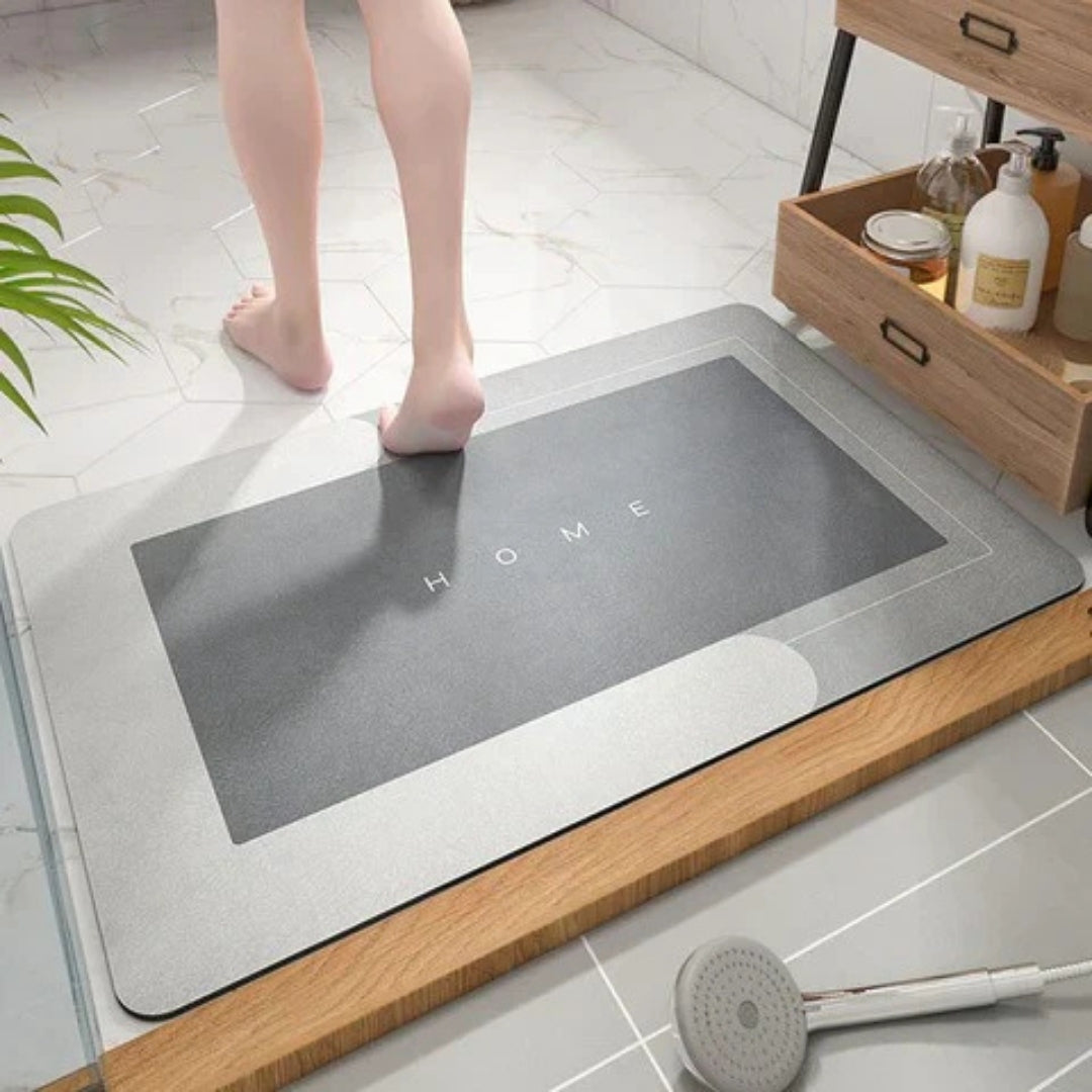 Non-Slip Quick Dry Bath Mat, Rectangular or Oval