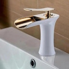 Gold Single-Lever Basin Tap, Brass Body, Ceramic Cartridge