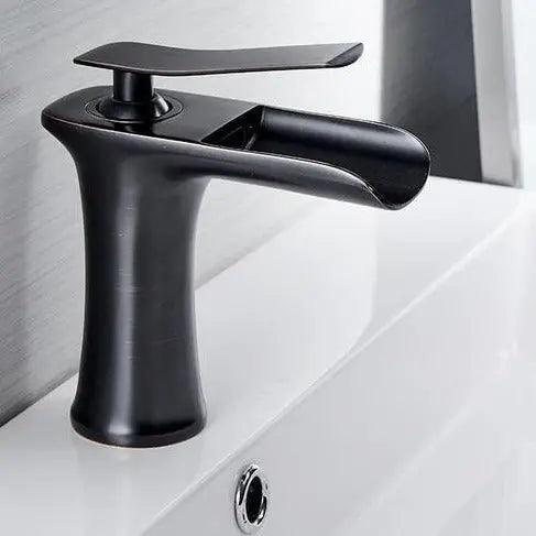 Gold Single-Lever Basin Tap, Brass Body, Ceramic Cartridge