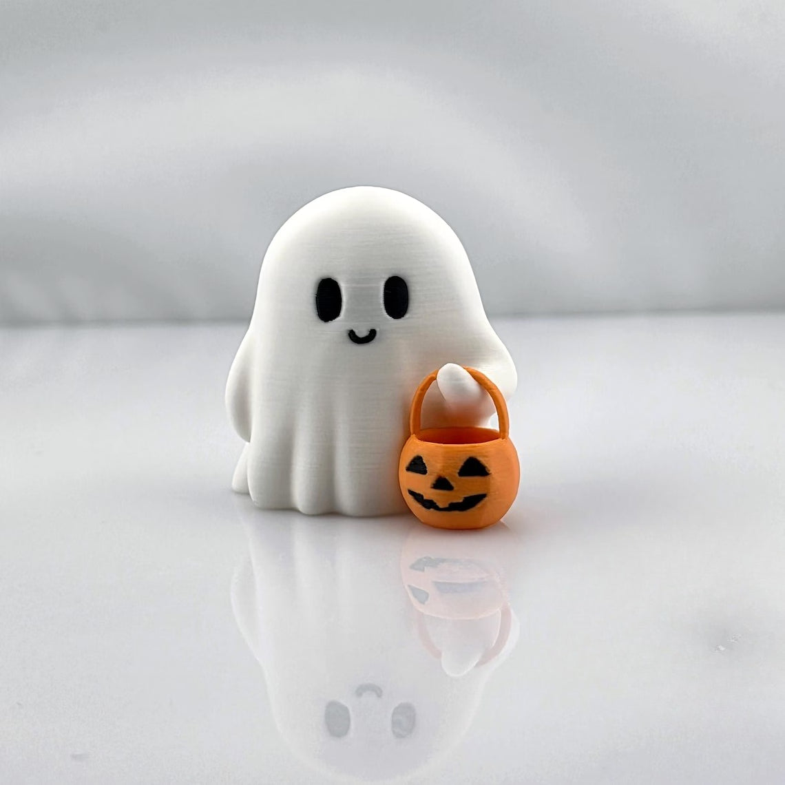White Resin Ghost Figurines, Set of 3 Halloween Decorations