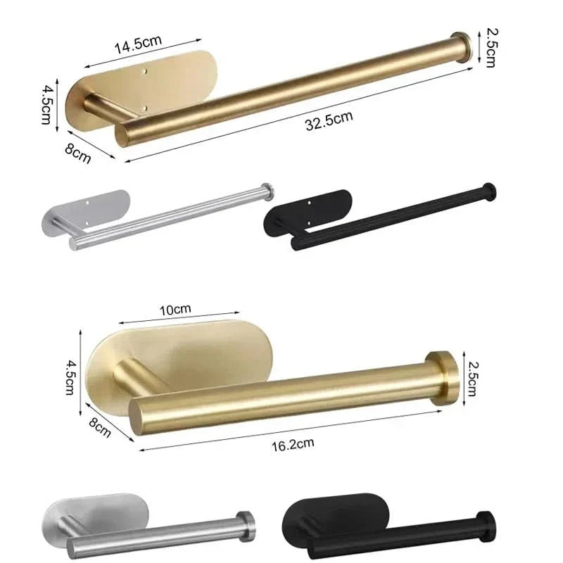 Wall-Mounted Kitchen Roll Holder in SUS304 Stainless Steel