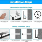 Wall-Mounted Kitchen Roll Holder in SUS304 Stainless Steel