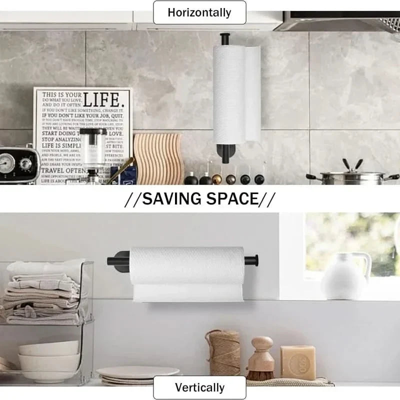 Wall-Mounted Kitchen Roll Holder in SUS304 Stainless Steel