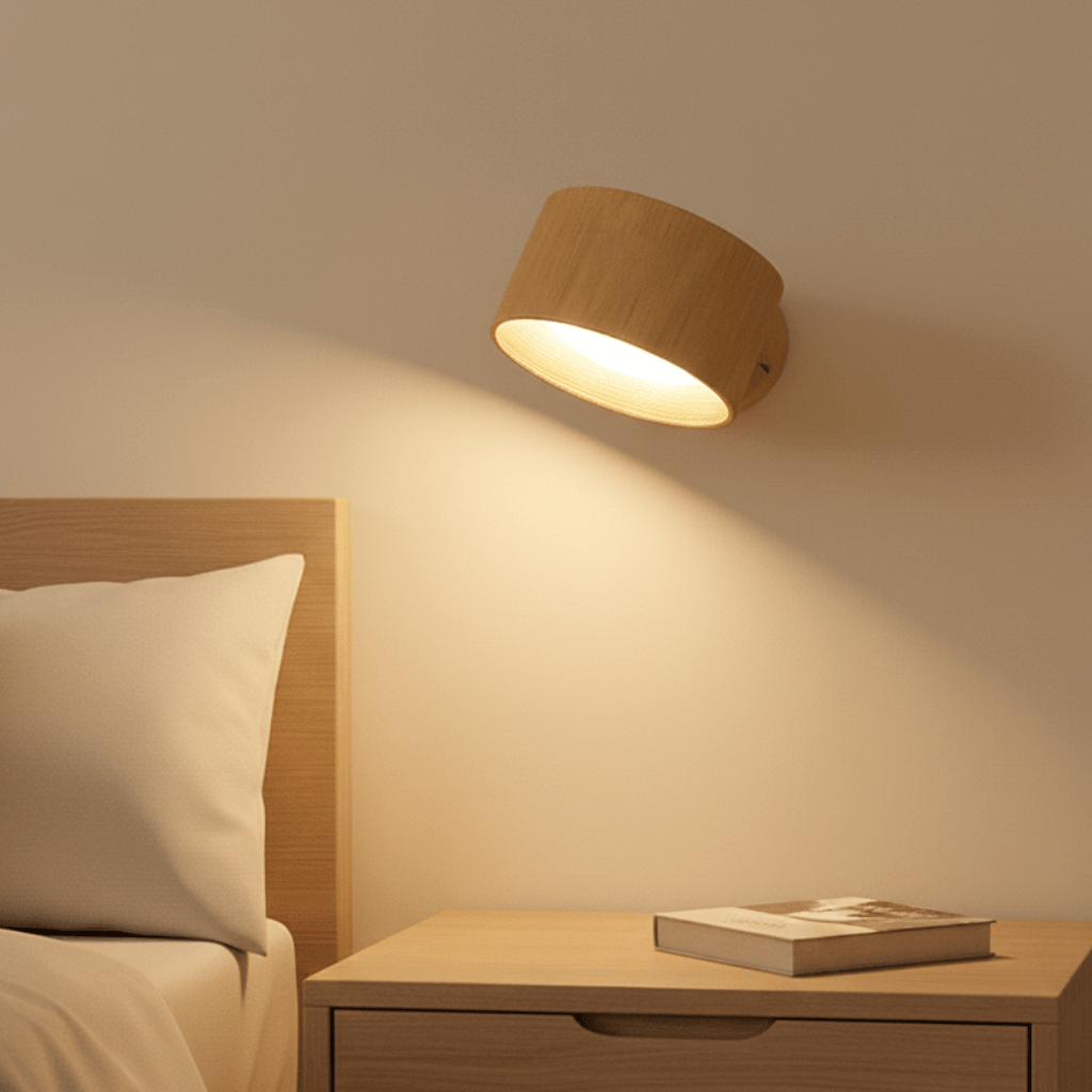 Cordless LED Wall Light with Remote, Scandinavian Design