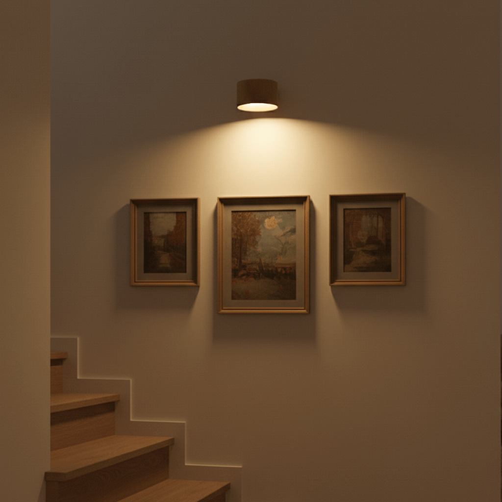 Cordless LED Wall Light with Remote, Scandinavian Design