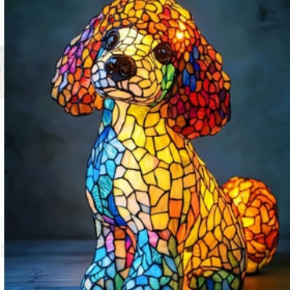 LED Poodle Figure Light, Warm White, USB or Battery