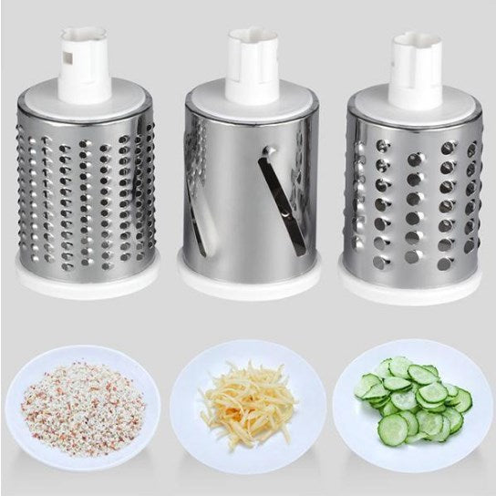 Rotary Grater with 3 Stainless Steel Blades, Dishwasher Safe
