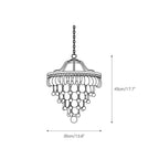 Crystal Chandelier with Antique Bronze Finish and Chain
