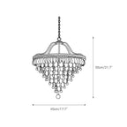 Crystal Chandelier with Antique Bronze Finish and Chain