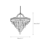 Crystal Chandelier with Antique Bronze Finish and Chain