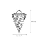 Crystal Chandelier with Antique Bronze Finish and Chain