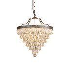Crystal Chandelier with Antique Bronze Finish and Chain