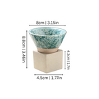 Ceramic Espresso Cups Set of 2, 100ml Handmade Glaze