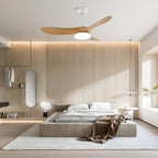 Wood-Effect Ceiling Fan with 35W LED Light and 6 Speeds