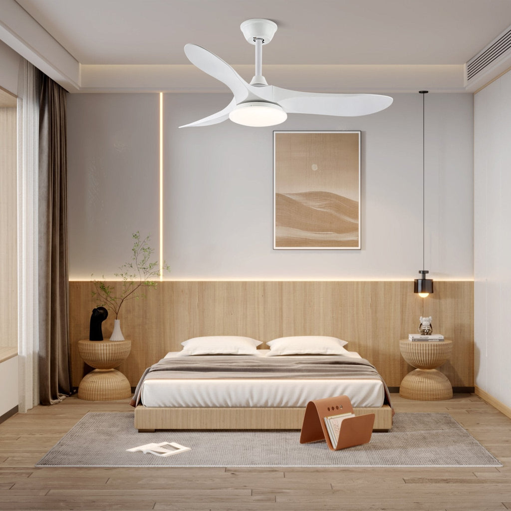 Wood-Effect Ceiling Fan with 35W LED Light and 6 Speeds