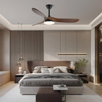 Wood-Effect Ceiling Fan with 35W LED Light and 6 Speeds