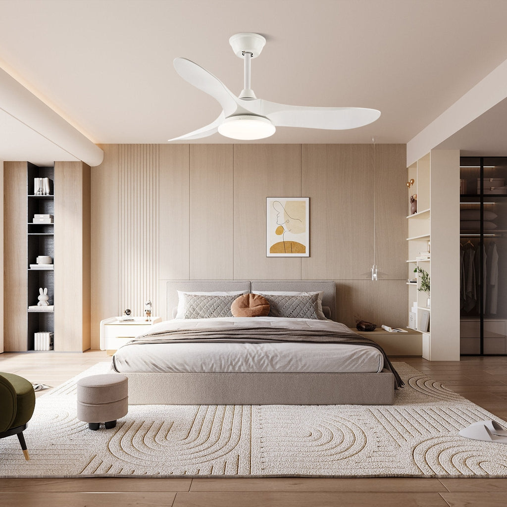 Wood-Effect Ceiling Fan with 35W LED Light and 6 Speeds