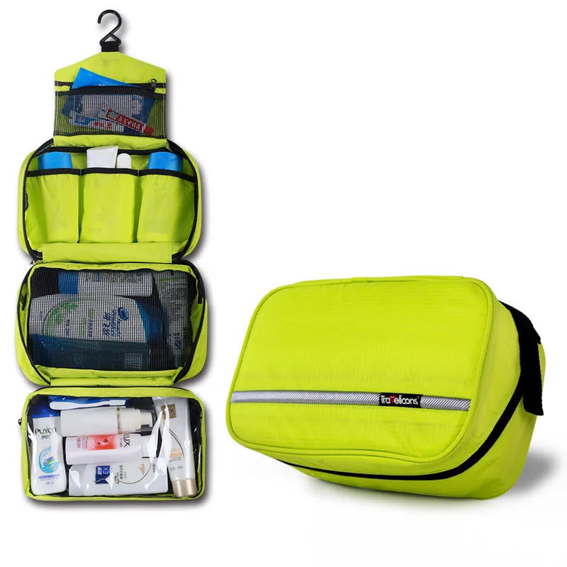 Water Resistant Toiletry Bag in Oxford Nylon, Unisex, 24 cm