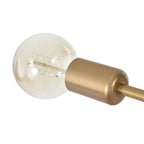 6-Light Sputnik Semi-Flush Chandelier, Gold Effect, 48 cm
