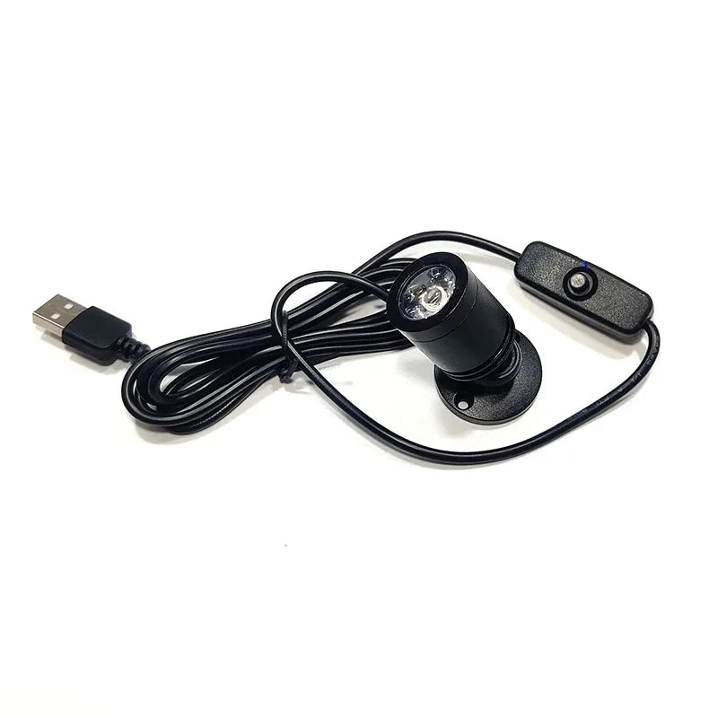 Mini LED Cabinet Spotlight, USB Powered Aluminium, 30 Degree Beam