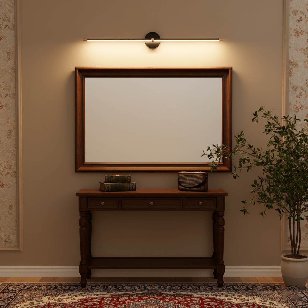 Linear LED Wall Light, 68 to 128 cm, Black or Gold