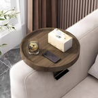 Clip-On Sofa Arm Table, Round 30cm Wood-Effect Side Tray