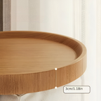 Clip-On Sofa Arm Table, Round 30cm Wood-Effect Side Tray