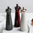 Glazed Ceramic Oil Dispenser 120ml with Pouring Spout