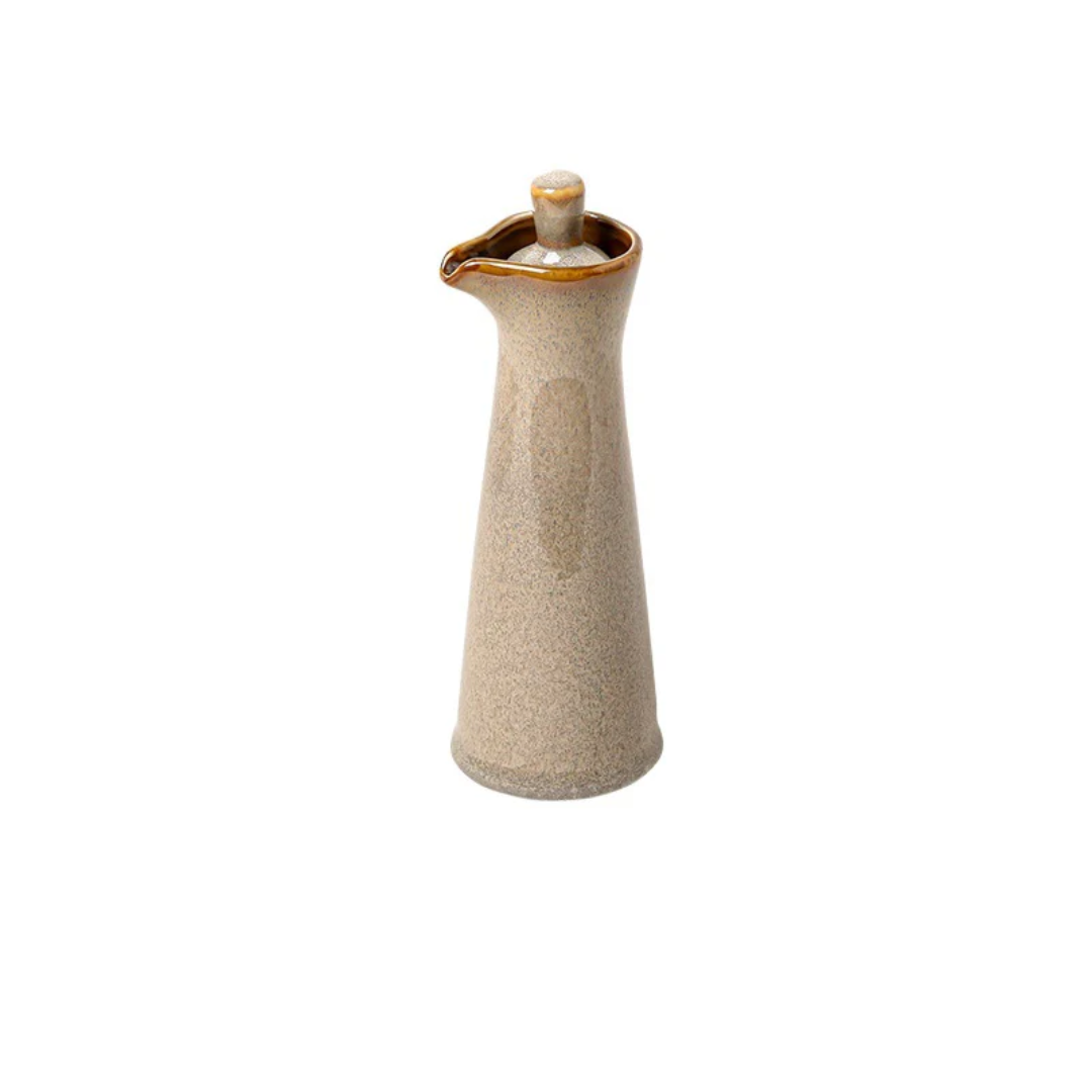 Glazed Ceramic Oil Dispenser 120ml with Pouring Spout