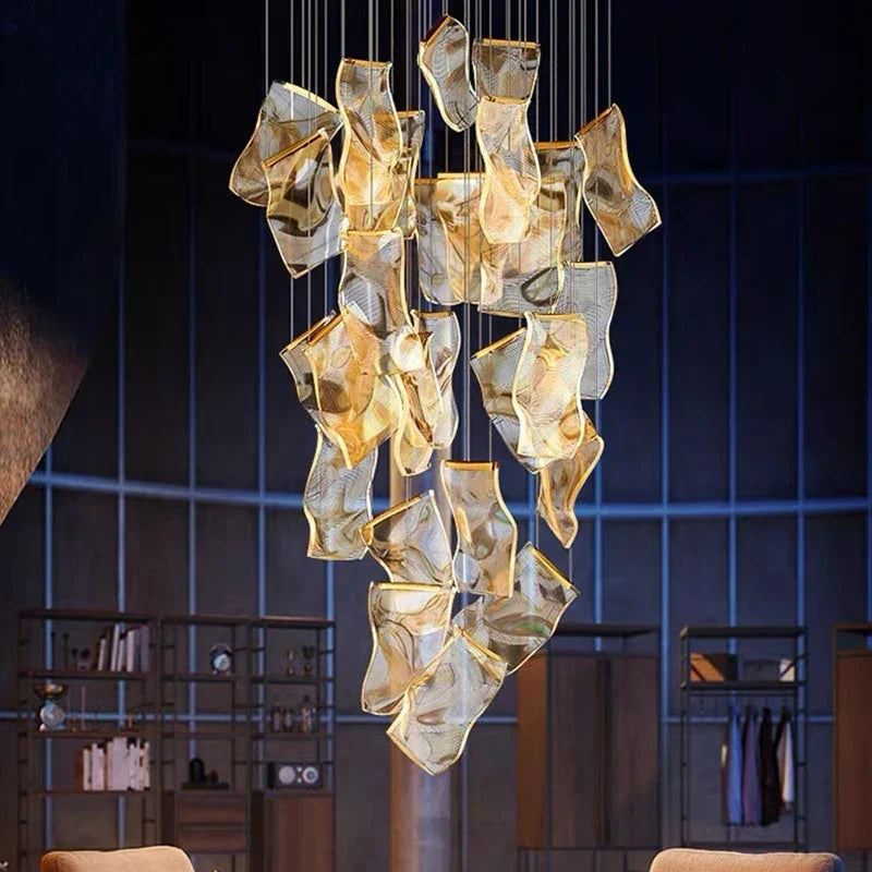 Waterfall Chandelier with Dimmable LED, 6 to 28 Lights