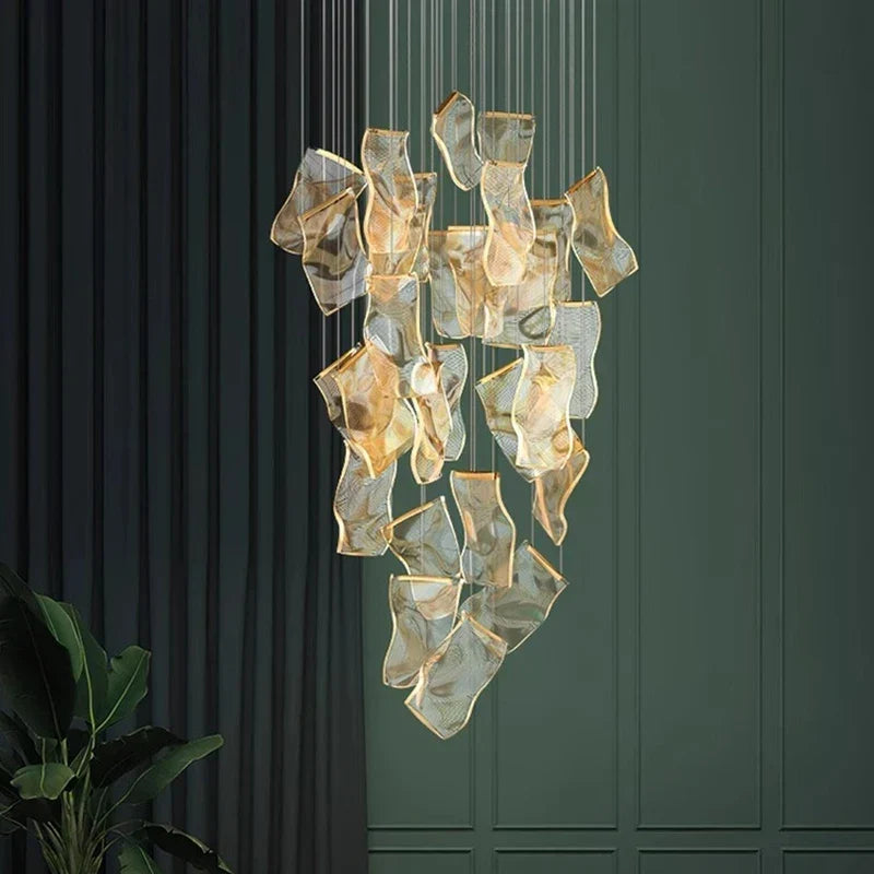 Waterfall Chandelier with Dimmable LED, 6 to 28 Lights