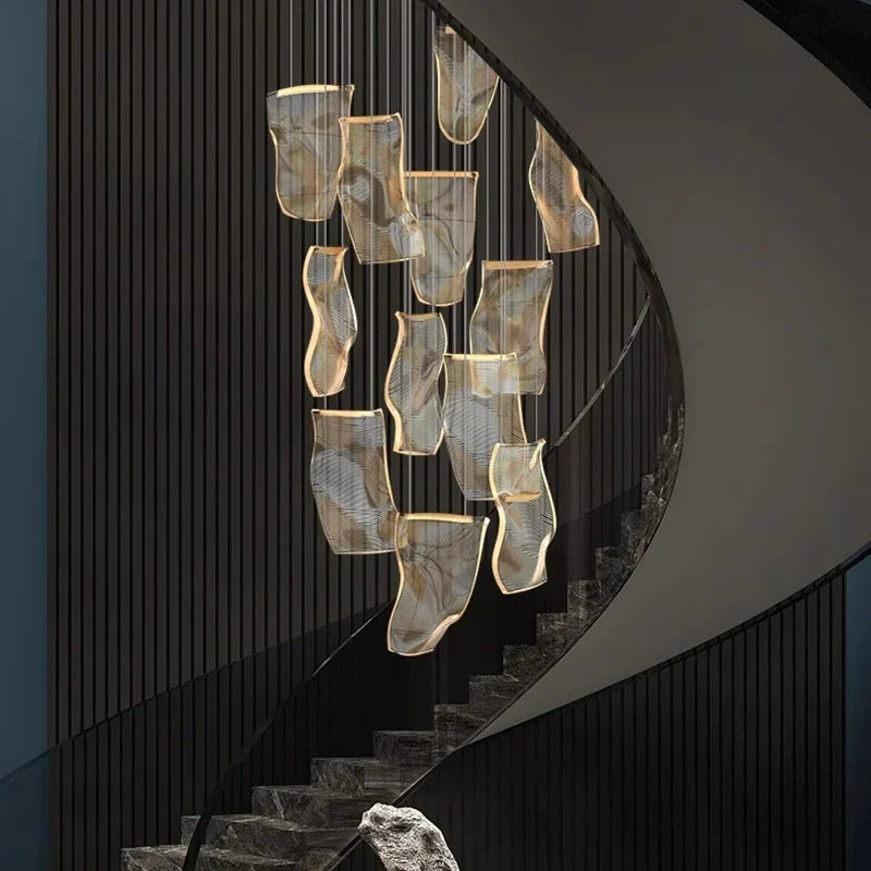 Waterfall Chandelier with Dimmable LED, 6 to 28 Lights