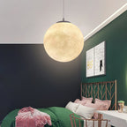 Moon Pendant Light with Textured Craters, Dimmable