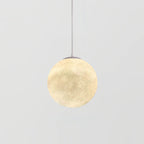 Moon Pendant Light with Textured Craters, Dimmable