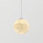 Moon Pendant Light with Textured Craters, Dimmable