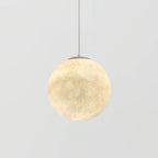 Moon Pendant Light with Textured Craters, Dimmable