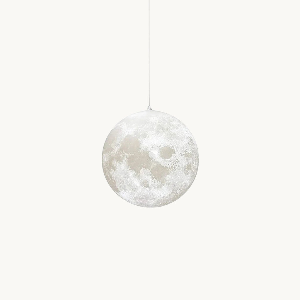 Moon Pendant Light with Textured Craters, Dimmable