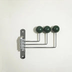 Retro Metal Wall Coat Rack with 3 or 4 Rounded Knob Hooks