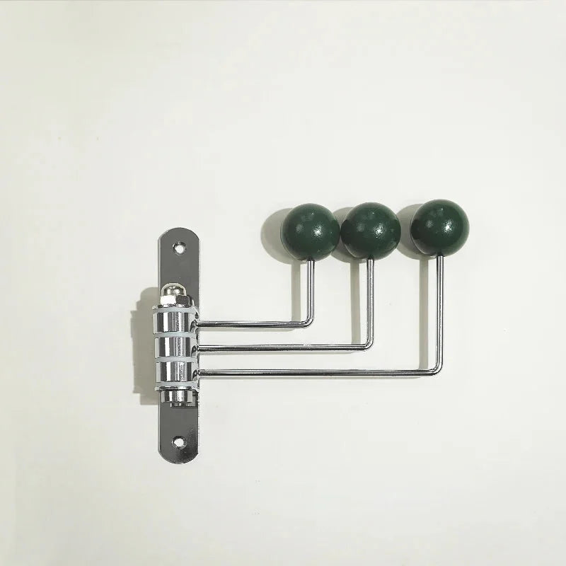 Retro Metal Wall Coat Rack with 3 or 4 Rounded Knob Hooks