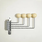 Retro Metal Wall Coat Rack with 3 or 4 Rounded Knob Hooks