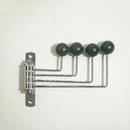 Retro Metal Wall Coat Rack with 3 or 4 Rounded Knob Hooks