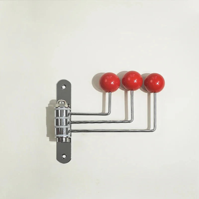 Retro Metal Wall Coat Rack with 3 or 4 Rounded Knob Hooks