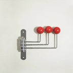 Retro Metal Wall Coat Rack with 3 or 4 Rounded Knob Hooks