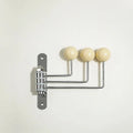 Retro Metal Wall Coat Rack with 3 or 4 Rounded Knob Hooks
