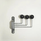 Retro Metal Wall Coat Rack with 3 or 4 Rounded Knob Hooks