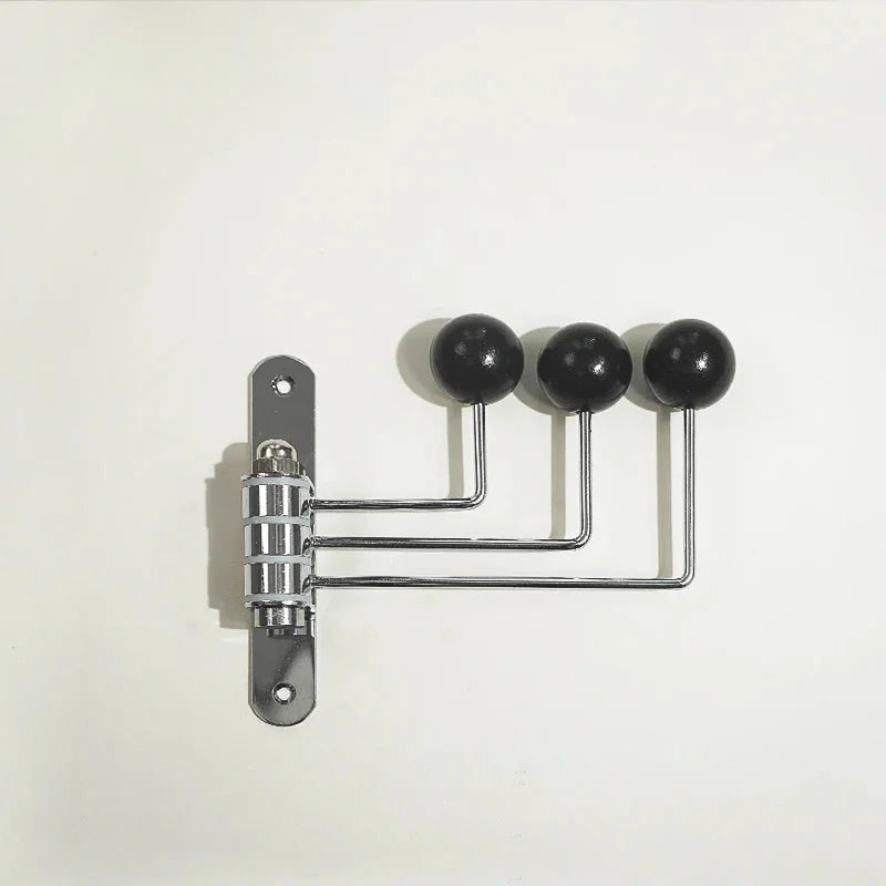 Retro Metal Wall Coat Rack with 3 or 4 Rounded Knob Hooks