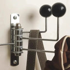 Retro Metal Wall Coat Rack with 3 or 4 Rounded Knob Hooks