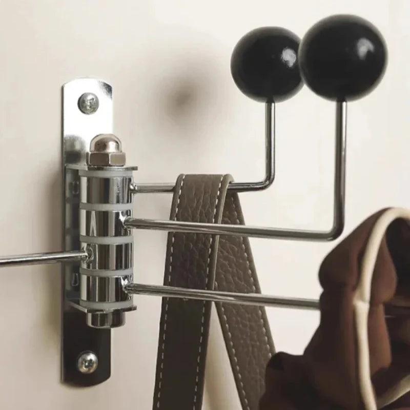 Retro Metal Wall Coat Rack with 3 or 4 Rounded Knob Hooks